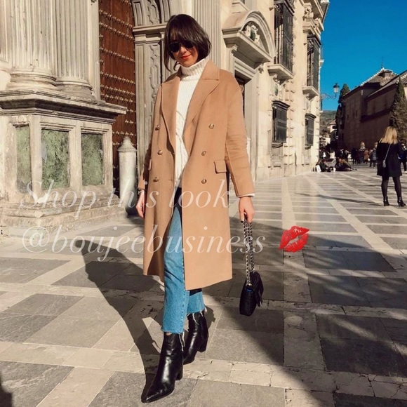 ZARA BNWT Buttoned Wool Blend Coat - Picture 1 of 8